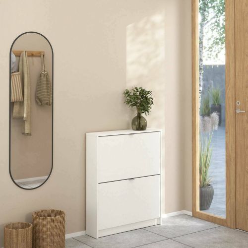 Scarpiera 2 ante bianca 70x85h cm 6 paia - Turchese