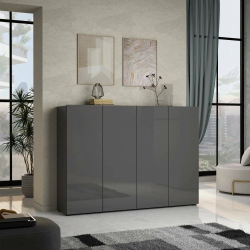 Scarpiera 4 ante antracite 160x115h cm - Doda