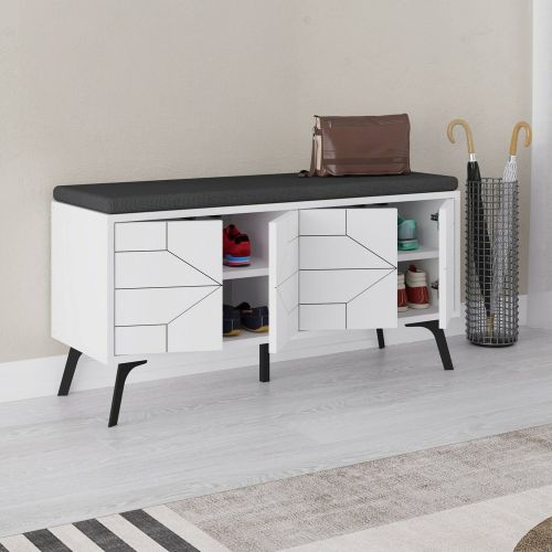 Scarpiera 4 ante bianca 107x55h cm - Velma