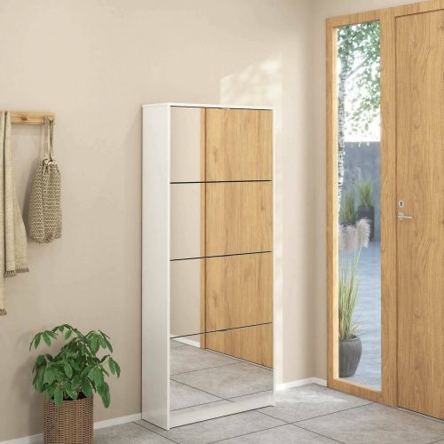 Scarpiera 4 ante bianca lucida 70x162h cm - Aepytus