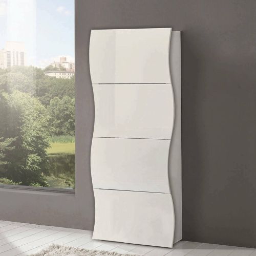 Scarpiera 4 ante bianca lucida 71x162h cm - Adaz