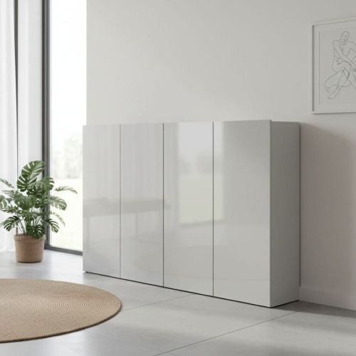 Scarpiera 4 ante grigia 160x115h cm - Abdul