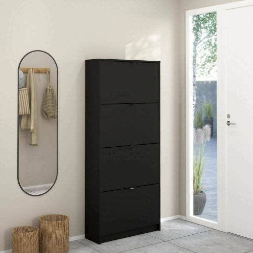 Scarpiera 4 ante nera 70x162h cm - Epidoto