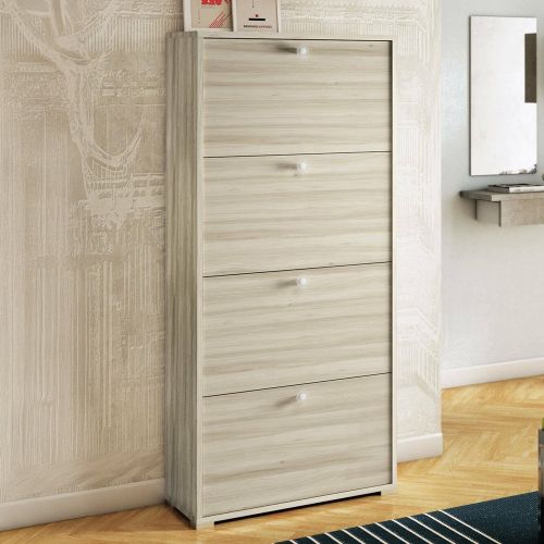 Scarpiera 4 ante rovere 67x147h cm - Adeindein