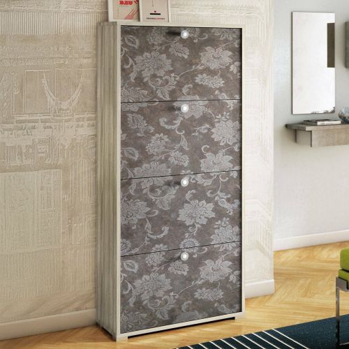 Scarpiera 4 ante rovere 67x147h cm in legno - Adeindein