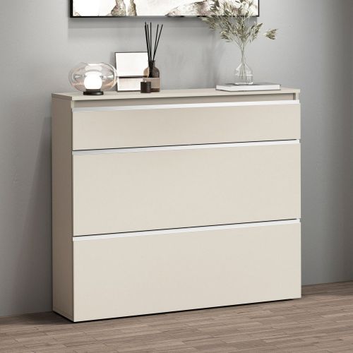 Scarpiera Beige 9 Ripiani 16 Paia 120x26.5x108h cm, 9 Vani - Marconi