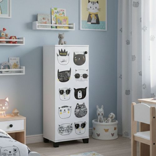 Scarpiera bianca e nera 50x127h cm - Kika