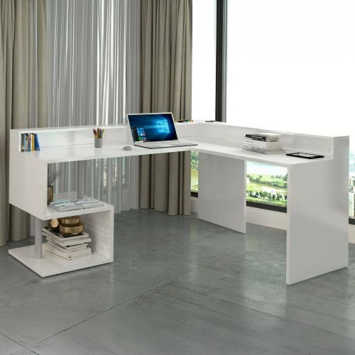 Scrivania angolare bianca 180x93cm con porta pc - Auletta