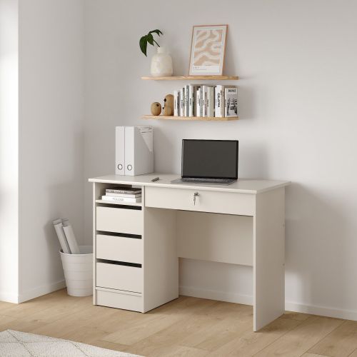 Scrivania Beige Cashmere un Ripiano 4 Cassetti 109x49x76h cm, un Vano - Franklin