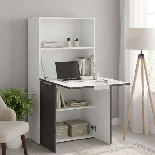 Scrivania lineare ardesia 70x35cm con porta pc - Atroc