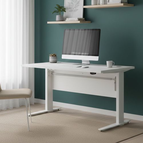 Scrivania lineare bianca 120x80cm - Alfangor