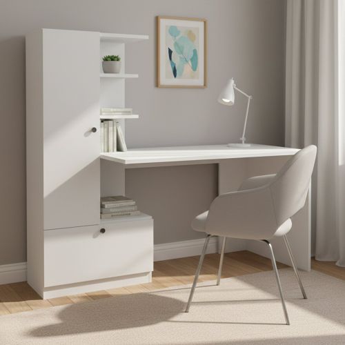 Scrivania lineare bianca 149x61cm - Marilena
