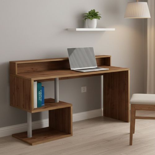 Scrivania lineare rovere 140x60cm con porta pc - Kobenhavn
