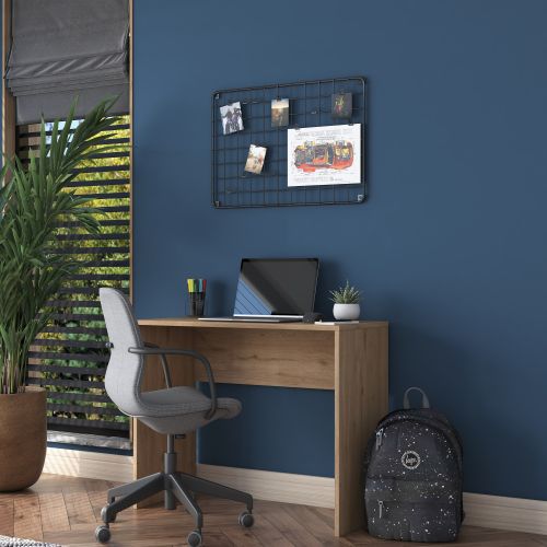 Scrivania Marrone Rovere un Ripiano Sfumatura Colore Ripiano Rovere 90x40x73h cm, Materiale Piano in Legno Nobilitato - Urio
