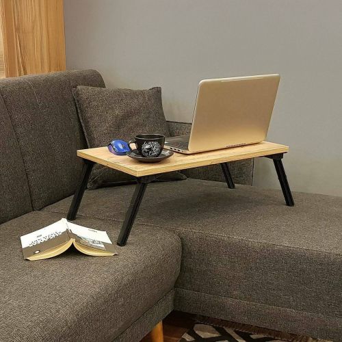Scrivania No quercia e nera 60x35cm con supporto computer - Cusio