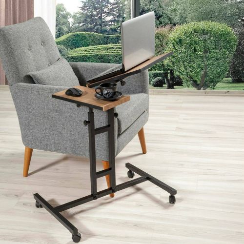 Scrivania quercia e nera 67x45cm con supporto computer - Cairoli