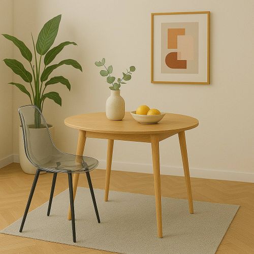 Sedia Agate, Poltrona in PET, Sedia da pranzo ergonomica, Seduta per riunioni, 53x46h81 cm, Fumé