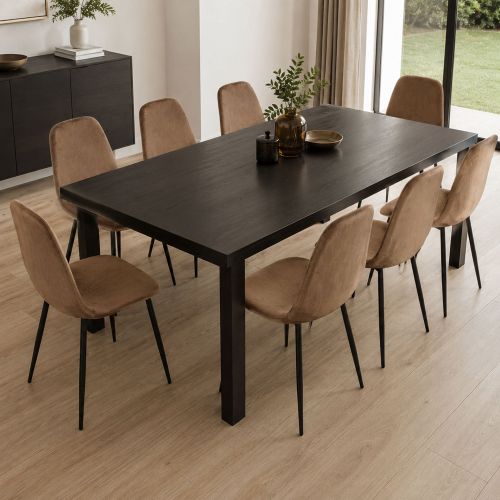 Sedia Beige 8 Sedie Imbottito, Peso Supportato 120 kg - Arter