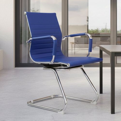 Sedia blu una Sedia Imbottito, Peso Supportato 120 kg - Artena