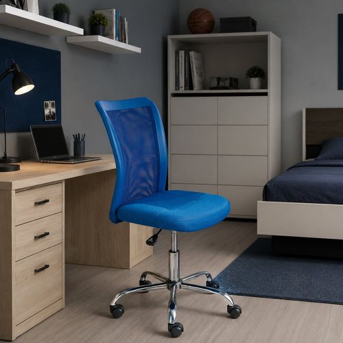 Sedia con Ruote blu Regolabile una Sedia, 5 Ruote - Falerna