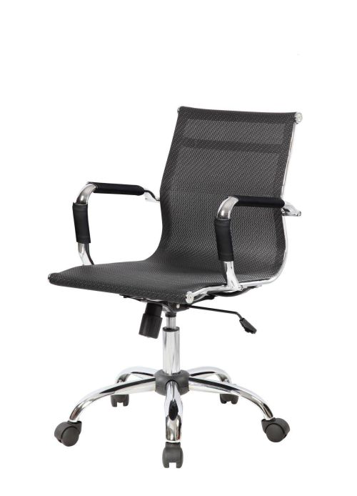 Sedia con ruote Dardit, Nero, 62x54h92-102 cm