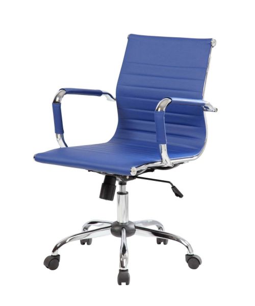 Sedia con ruote Dluis, Blu, 62x54h92-102 cm