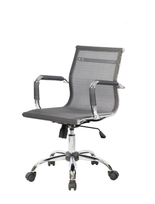 Sedia con ruote Dmannin, Grigio, 62x54h92-102 cm