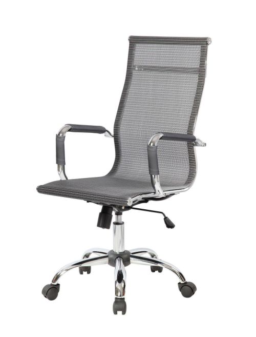 Sedia con ruote Dmannin, Grigio, 63x54h106-116 cm