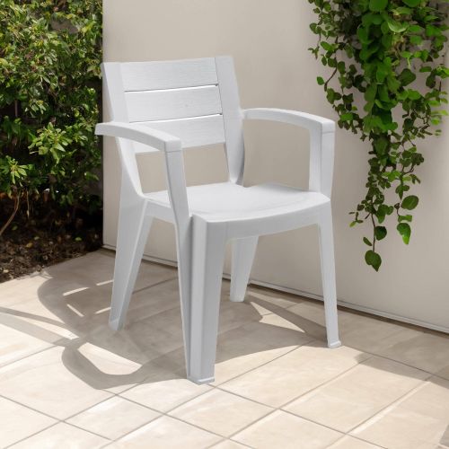 Sedia da esterno anti pioggia bianco - Camogli