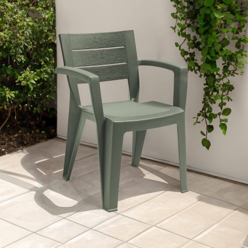 Sedia da esterno Camogli, 60x58 h79 cm, Verde