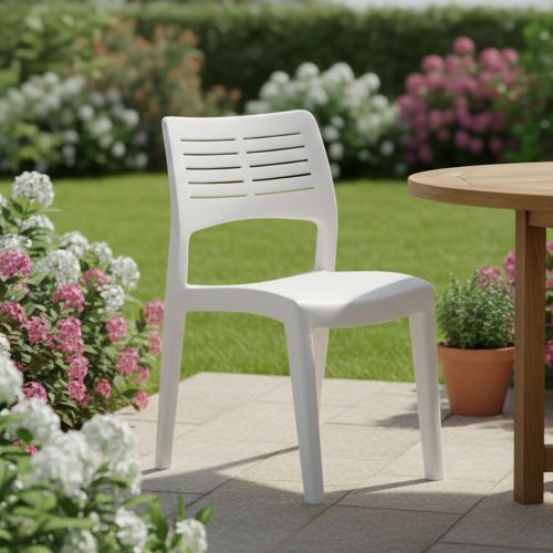 Sedia da esterno design bianco - Genny