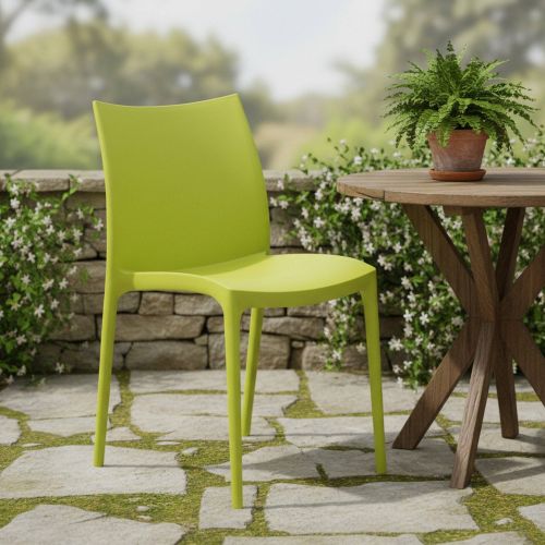Sedia da Esterno Verde una Sedia Impilabile, Peso Supportato 120 kg Made in Italy - Grover