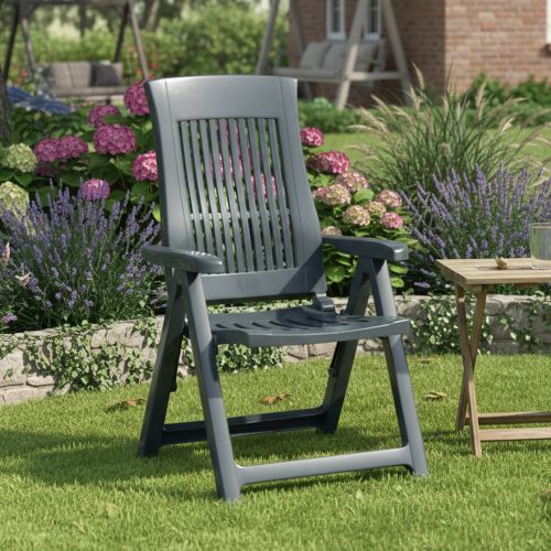 Sedia da Esterno Verde una Sedia Schienale Reclinabile, Multiposizione Made in Italy - Heflin