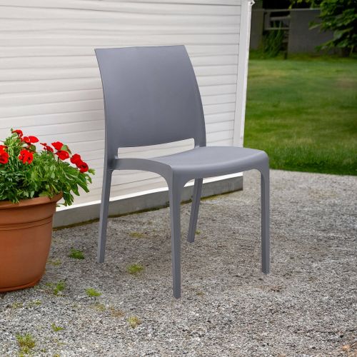 Sedia da giardino impilabile grigio - Camo