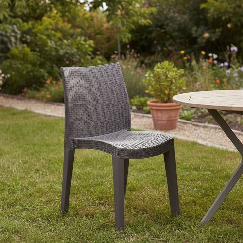 Sedia da giardino impilabile marrone - Ant