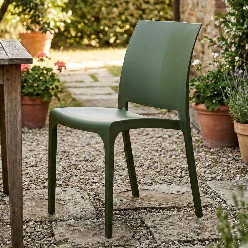 Sedia da giardino impilabile verde - Camo