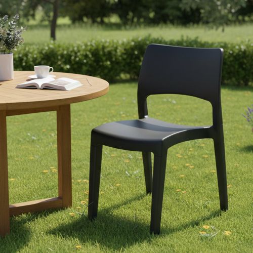 Sedia da giardino minimal antracite - Zircone