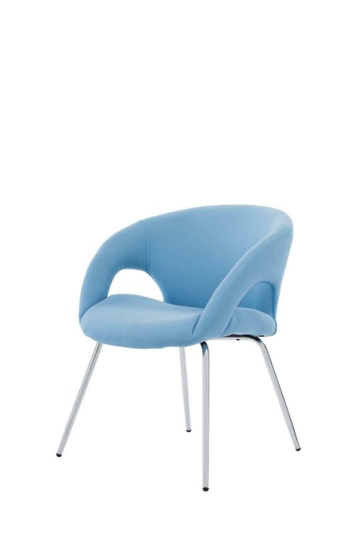 Sedia da ufficio Bathurst, Seduta da attesa con braccioli per ufficio, Seduta ergonomica da attesa, 58x59h72 cm, Azzurro