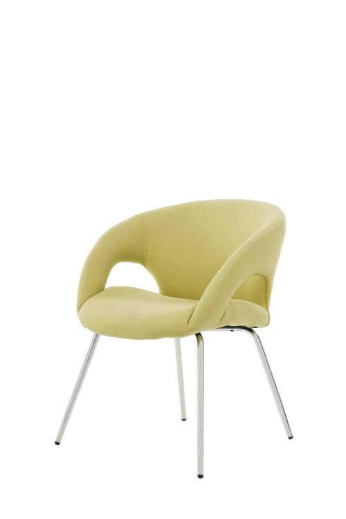 Sedia da ufficio Bathurst, Seduta da attesa con braccioli per ufficio, Seduta ergonomica da attesa, 58x59h72 cm, Giallo