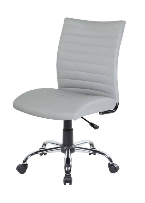 Sedia da ufficio Newcastle, Poltrona operativa, Seduta ergonomica da ufficio, 54x48h90-100 cm, Grigio