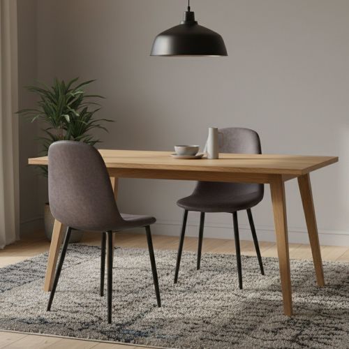 Sedia Grigio 2 Sedie Materiale Struttura in Metallo, Colore Seduta Grigio - Cerda