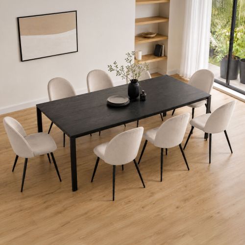 Sedia Grigio Chiaro 8 Sedie Imbottito, Peso Supportato 120 kg - Achito