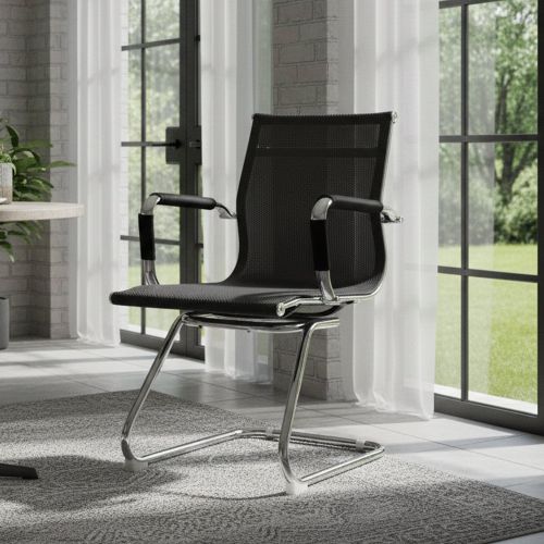 Sedia Nero una Sedia Peso Supportato 120 kg, Altezza Seduta 43 cm - Balvano