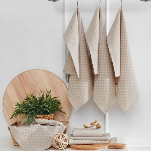Set di 10 strofinacci Munster, 40x60 cm, Crema
