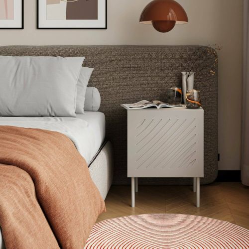Set di 2 comodini Viano, 45x42 h59 cm, Beige