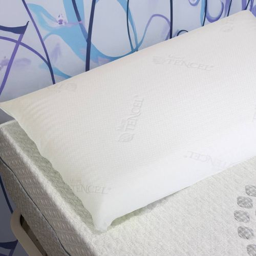 Set di 2 guanciali Prezzemolo, Made in Italy, 70x40 h14 cm, Bianco