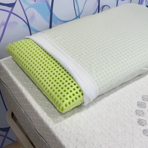 Set di 2 guanciali Rosmarino, Made in Italy, 70x40 h16 cm, Bianco