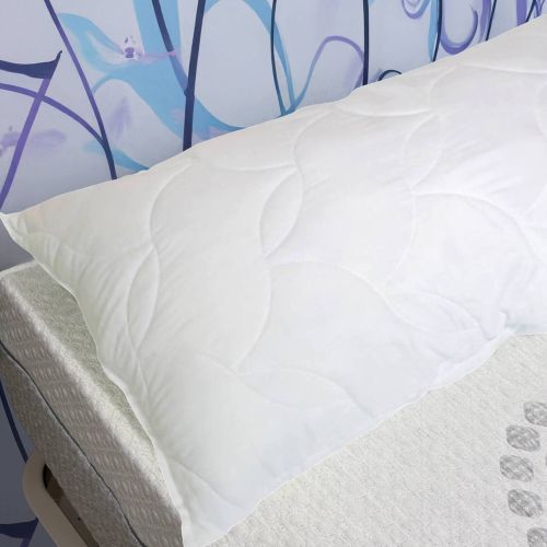 Set di 2 guanciali Salvia, Made in Italy, 73x44 h14 cm, Bianco