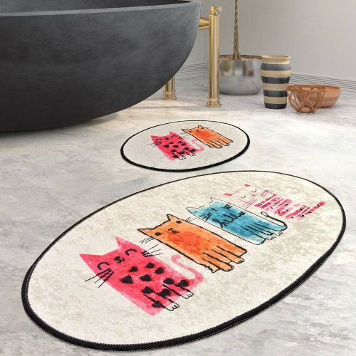 Set di 2 tappeti da bagno Pekin, 100x60 cm, Multicolore