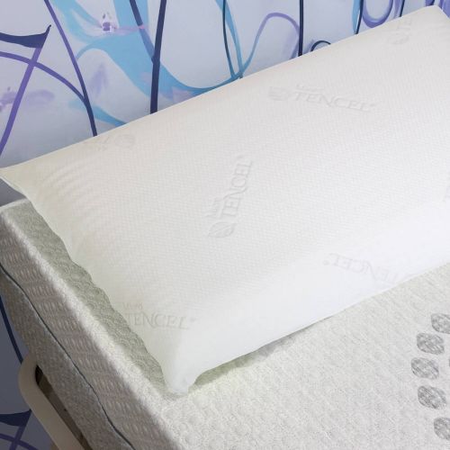Set di 4 guanciali Prezzemolo, Made in Italy, 70x40 h14 cm, Bianco